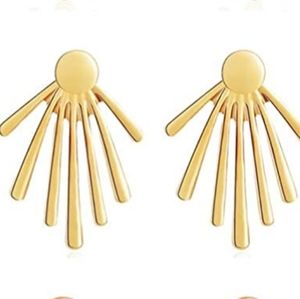 Gold  Spiky stud earrings
